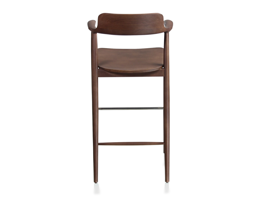 Tabouret de bar h80 cm bois teinte noyer Tabouret de bar h80 cm bois teinte noyer