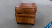 Pouf cuir marron clair Pouf cuir marron clair