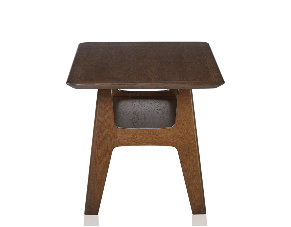 Table basse rectangulaire en chêne teinte marron foncé 100x50 cm 100x50 cm Table basse rectangulaire en chêne teinte marron foncé 100x50 cm 100x50 cm