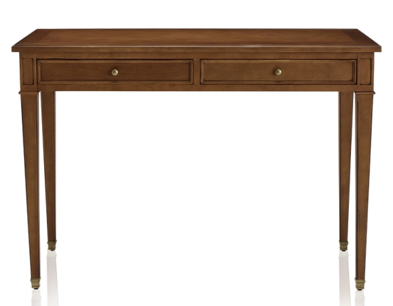 Bureau ancien style directoire plateau bois L110 cm