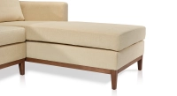 Canapé d'angle méridienne droite 4 places tissu crème (2G - MD) Canapé d'angle méridienne droite 4 places tissu crème (2G - MD)