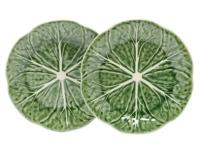 Assiettes à dessert 19cm faïence verte lot de 2 Assiettes à dessert 19cm faïence verte lot de 2