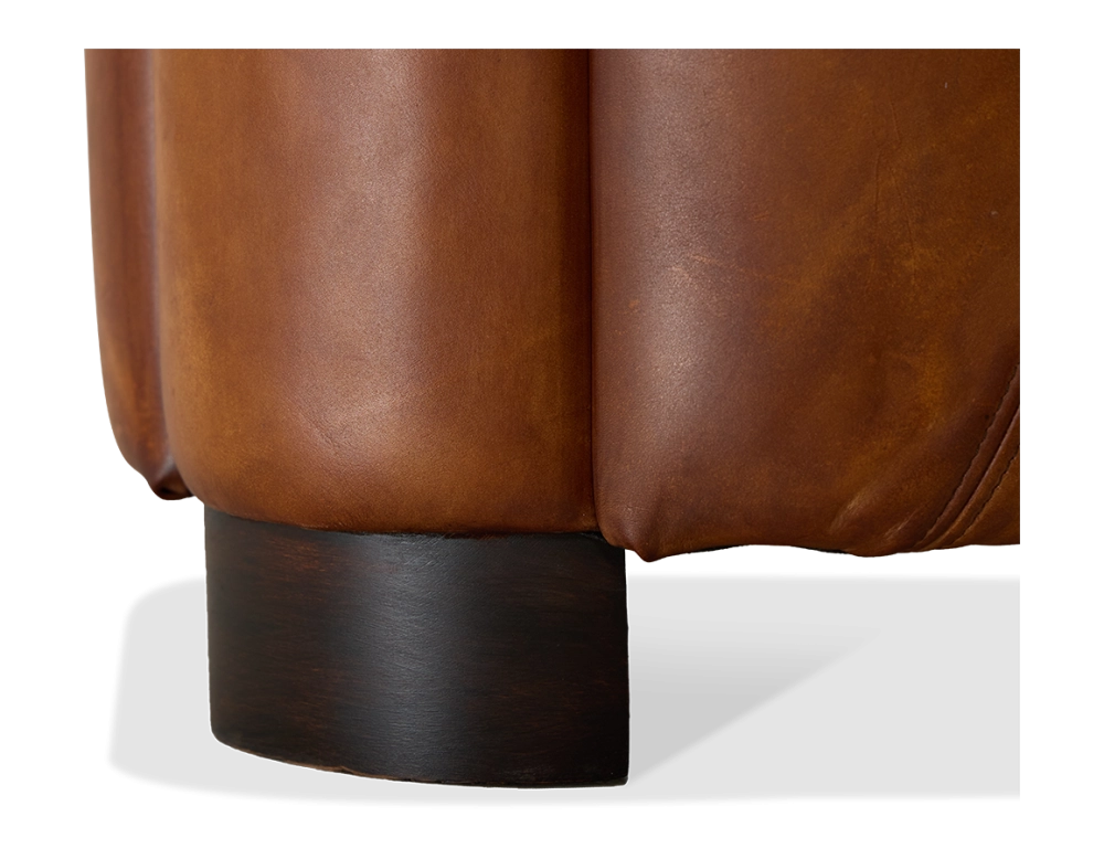 Fauteuil club cuir marron clair Fauteuil club cuir marron clair