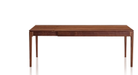 Table extensible en noyer 8 à 14 personnes avec plateau et allonges bois teinte naturelle 210x100 cm Table extensible en noyer 8 à 14 personnes avec plateau et allonges bois teinte naturelle 210x100 cm