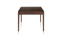 Table salle à manger en chêne teinte marron foncé plateau bois 140x100 cm