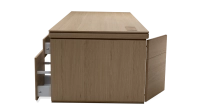 Bureau de direction chêne teinte naturelle plateau bois 250x100 Bureau de direction chêne teinte naturelle plateau bois 250x100