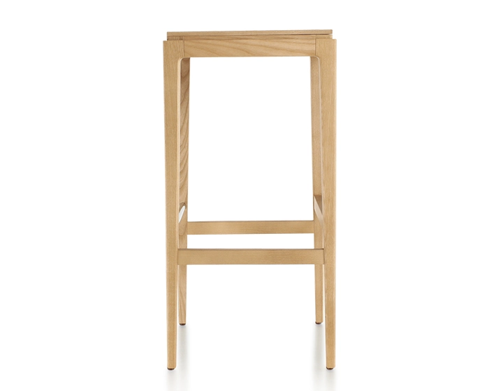 Tabouret de bar design H80 cm bois teinte naturelle assise bois Tabouret de bar design H80 cm bois teinte naturelle assise bois