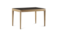 Table extensible 6 à 10 personnes en chêne et céramique allonges bois avec bois teinte naturelle et plateau céramique effet ardoise 140x90 cm Table extensible 6 à 10 personnes en chêne et céramique allonges bois avec bois teinte naturelle et plateau céramique effet ardoise 140x90 cm