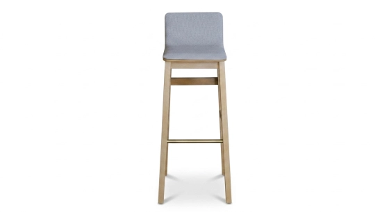 Oak bar stool H80 cm wood stain X seat fabric Y