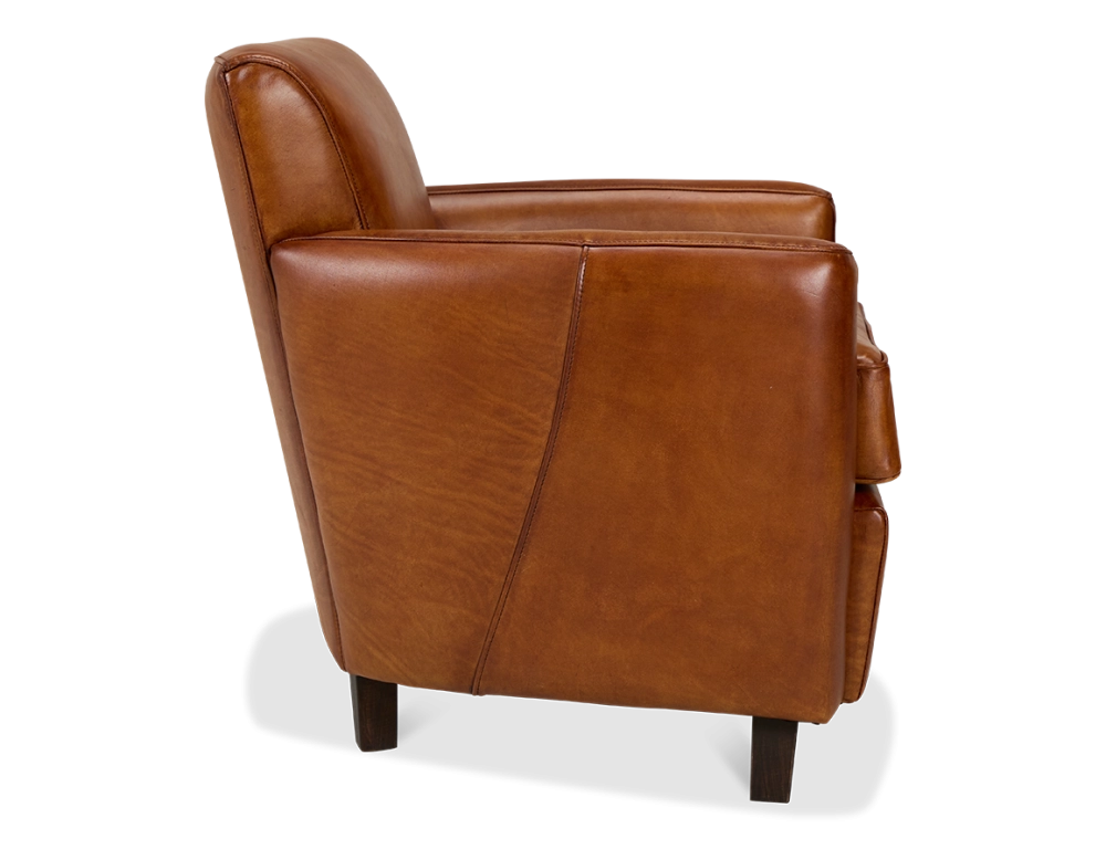 Leather club armchair light brown Leather club armchair light brown