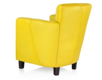 Leather club armchair yellow Leather club armchair yellow