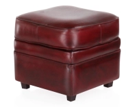 Pouf cuir rouge carmin Pouf cuir rouge carmin