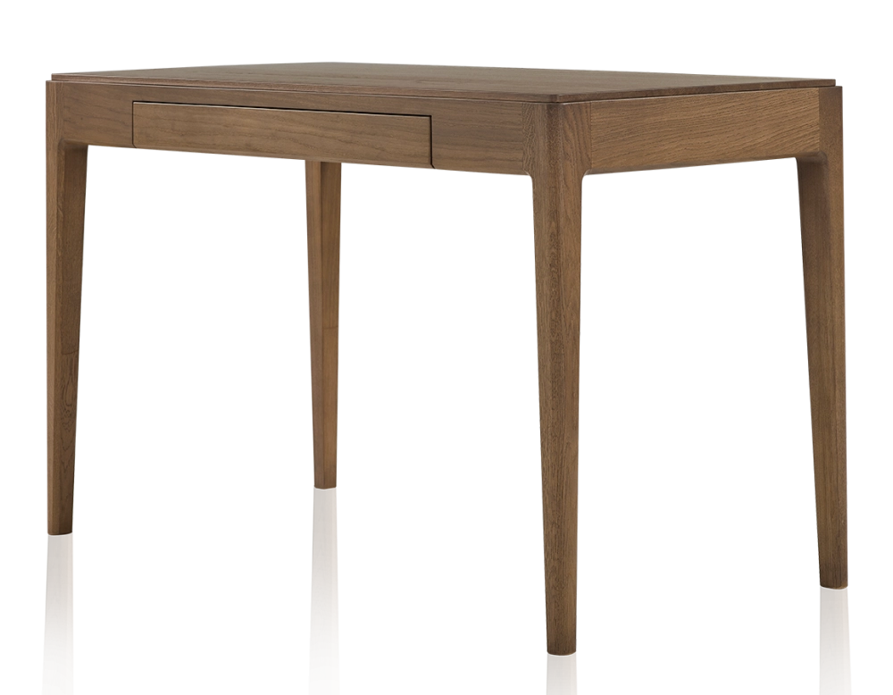 Bureau design en chêne teinte noyer L120 cm Bureau design en chêne teinte noyer L120 cm