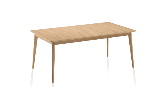 Table extensible en chêne naturel allonge chêne 140x90 cm