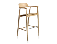 Bar stool h80 cm natural wood stain Bar stool h80 cm natural wood stain