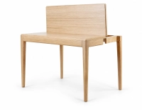 Consola extensible de nogal con 2 extensiones teinte naturelle 120x40 cm