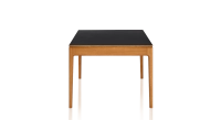 Table salle à manger en chêne et céramique 6 à 8 personnes avec bois teinte merisier et plateau céramique noir unie 160x100 cm Table salle à manger en chêne et céramique 6 à 8 personnes avec bois teinte merisier et plateau céramique noir unie 160x100 cm