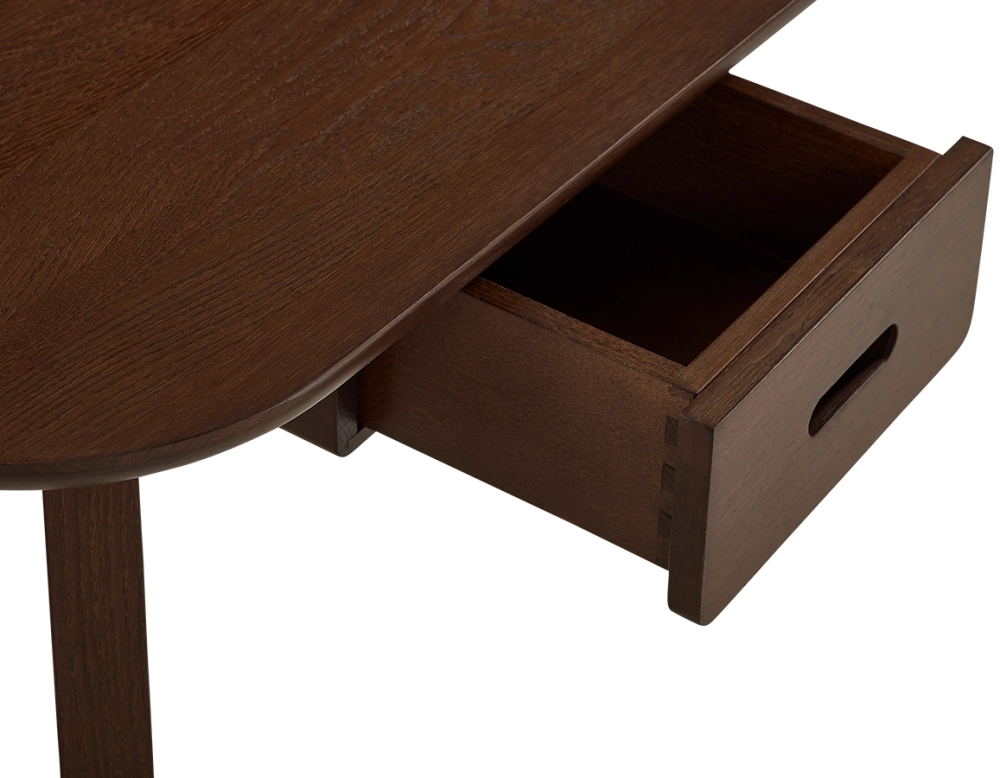 Bureau scandinave en chêne teinte marron foncé L150 cm Bureau scandinave en chêne teinte marron foncé L150 cm