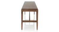 Banc design bois teinte noyer assise bois L140 cm Banc design bois teinte noyer assise bois L140 cm