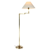 Lampadaire salon articulé doré abat jour ivoire Lampadaire salon articulé doré abat jour ivoire