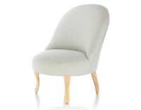 Fauteuil crapaud sans accoudoirs pieds bois teinte naturelle et tissu beige naturel Fauteuil crapaud sans accoudoirs pieds bois teinte naturelle et tissu beige naturel