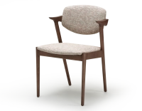 Scandinavian chair walnut wood with fabric seat fusion. Scandinavian chair walnut wood with fabric seat fusion.