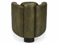 Fauteuil club cuir vert olive