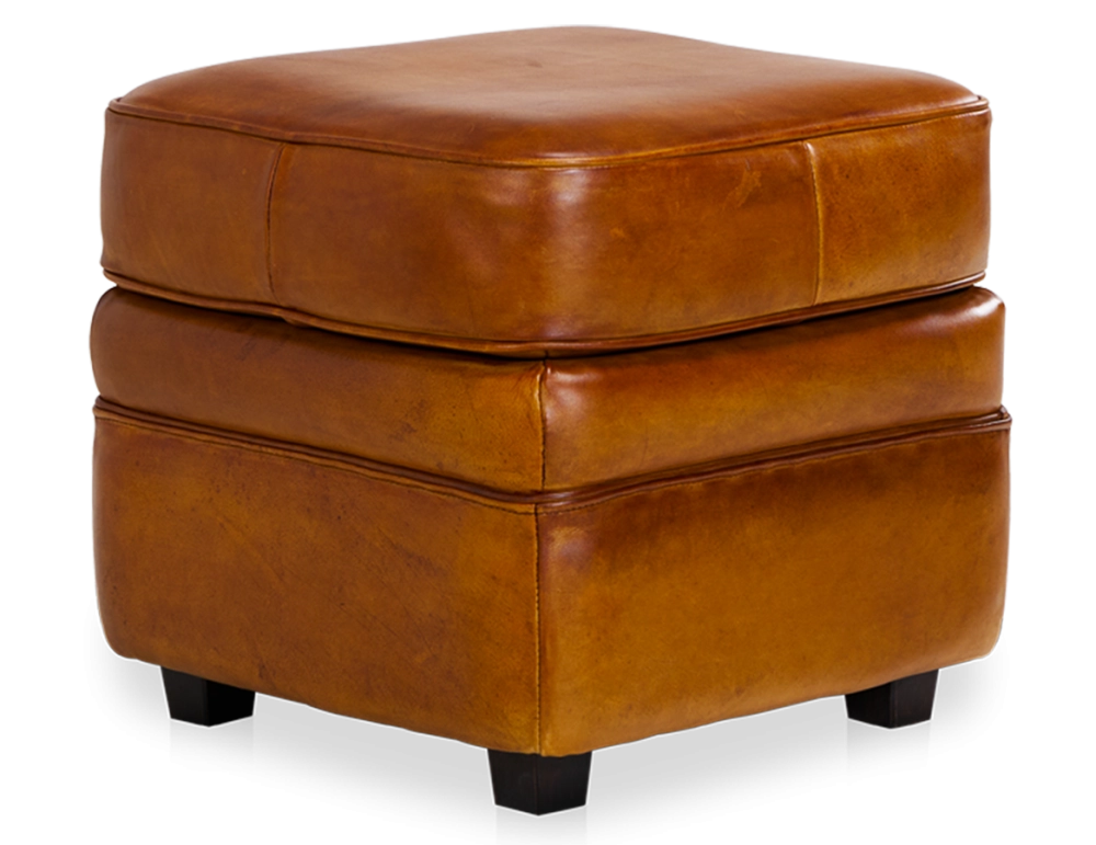 Pouf cuir cognac Pouf cuir cognac