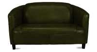 Canapé club cuir 2 places vert olive Canapé club cuir 2 places vert olive