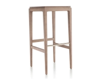 Tabouret de bar design H80 cm bois teinte noyer assise bois Tabouret de bar design H80 cm bois teinte noyer assise bois