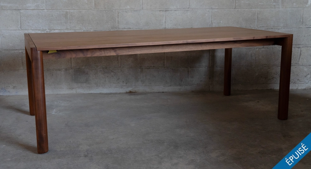 Extensible oak table for 8 to 12 people with slate effect ceramic top and anthracite tinted extensions 160x100 cm