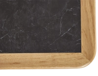 Rectangular coffee table in oak and ceramic with natural stained wood, slate effect ceramic top 100x50 cm Rectangular coffee table in oak and ceramic with natural stained wood, slate effect ceramic top 100x50 cm