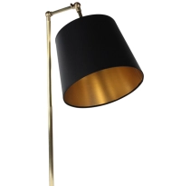 Lampadaire salon articulé doré abat jour noir intérieur doré Lampadaire salon articulé doré abat jour noir intérieur doré