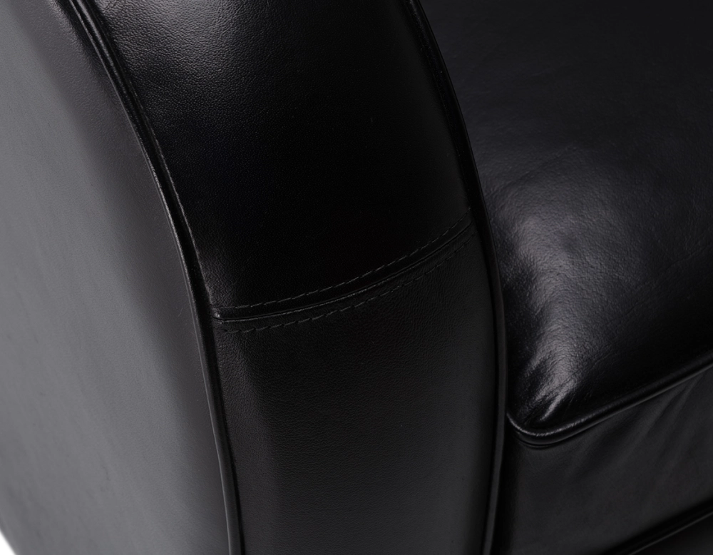 Leather club armchair black Leather club armchair black