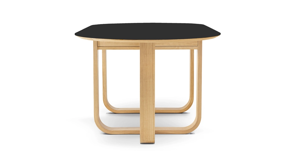 Table salle à manger en chêne et céramique 10 personnes avec bois teinte naturelle et plateau céramique noir unie 230x100 cm Table salle à manger en chêne et céramique 10 personnes avec bois teinte naturelle et plateau céramique noir unie 230x100 cm